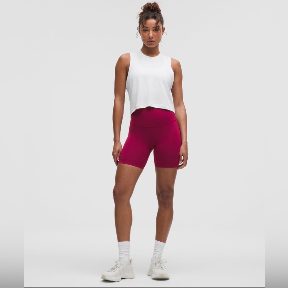 Lululemon Graphic Swiftly High-Low Cropped Tank - White - NWT